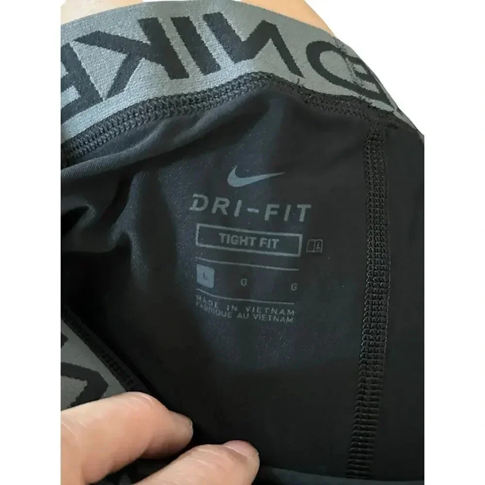 Nike Pro Dri Fit Black Elastic Waist Tight Fit Legging Size Large